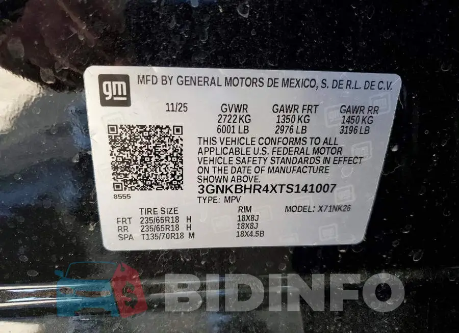 3GNKBHR4XTS141007 Photo# 14