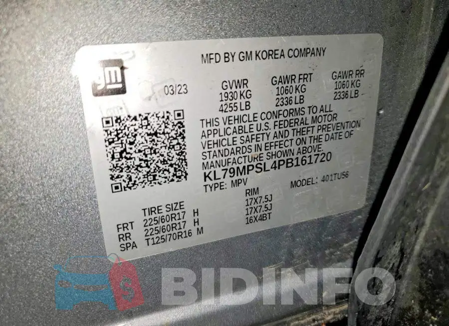 KL79MPSL4PB161720 Photo# 13
