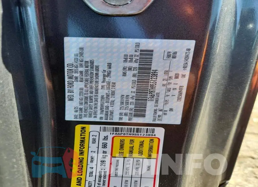 1FA6P8TH9S5123894 Photo# 12