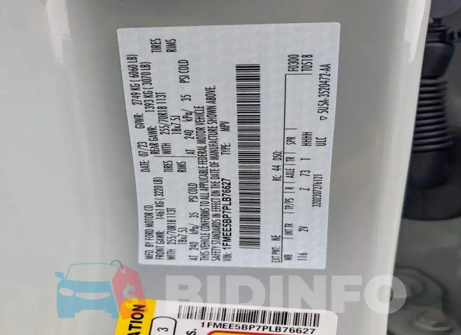 1FMEE5BP7PLB76627 Photo# 13
