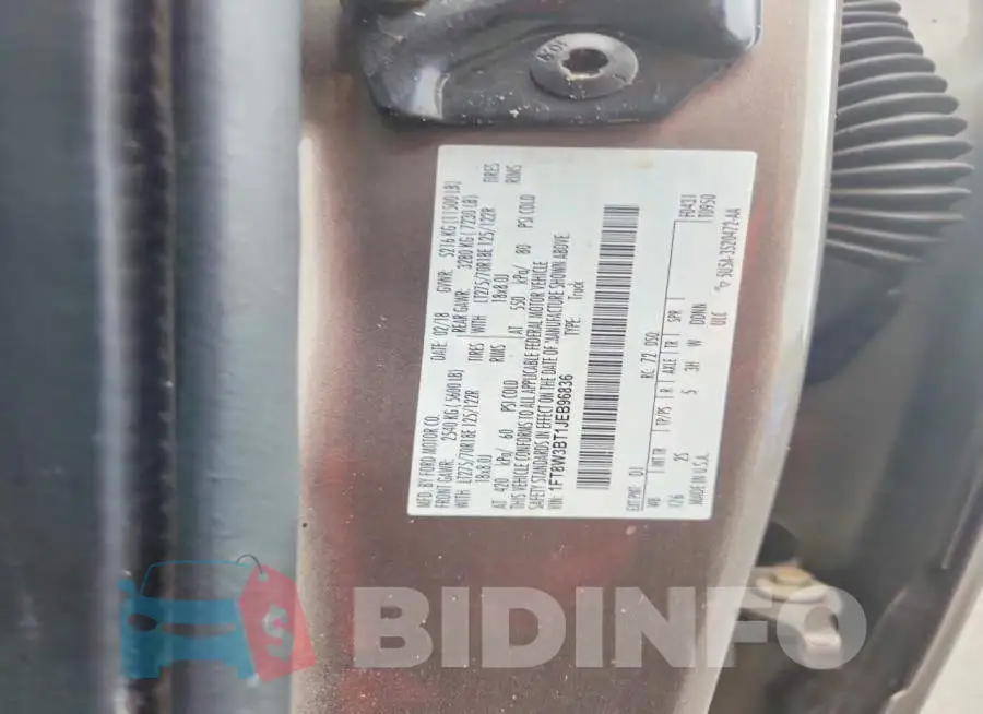 1FT8W3BT1JEB96836 Photo# 12
