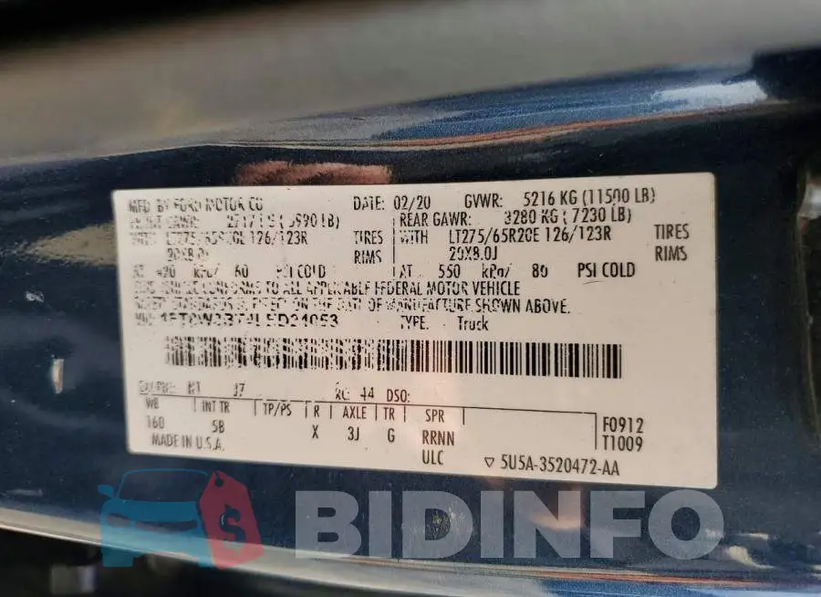 1FT8W3BT4LED24053 Photo# 12