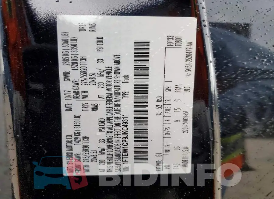 1FTEW1CP9JKC49311 Photo# 14