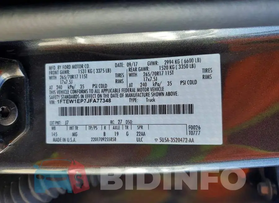1FTEW1EP7JFA77348 Photo# 12