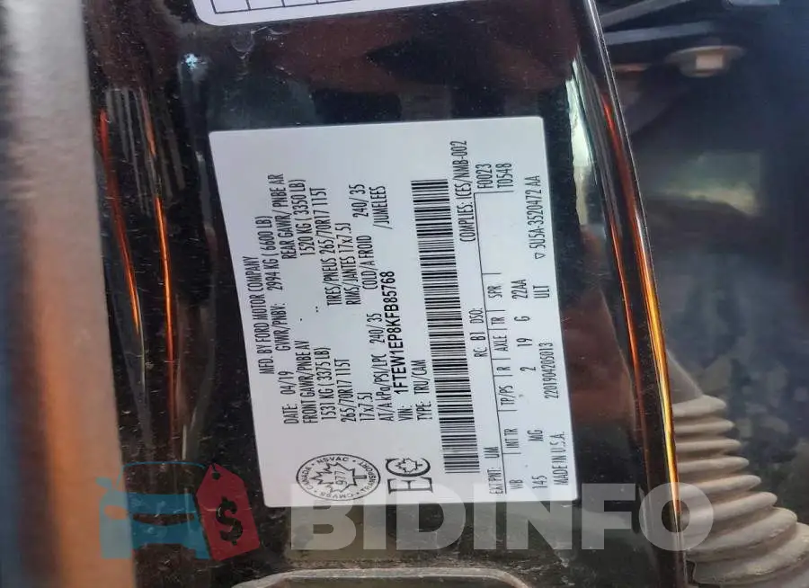 1FTEW1EP8KFB85768 Photo# 12