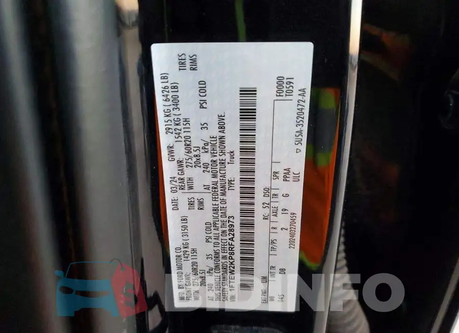 1FTEW2KP8RFA28973 Photo# 13