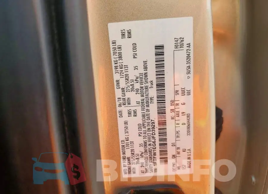 1FTFW1EG6JFD39297 Photo# 13