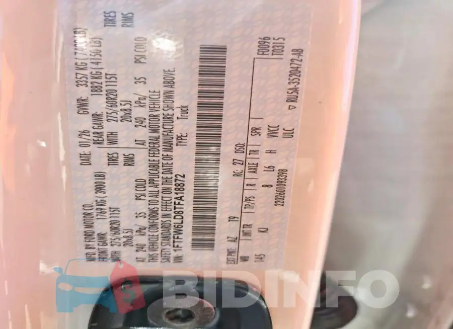 1FTFW6LD8TFA18872 Photo# 13