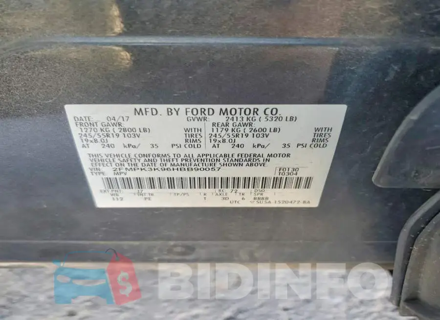 2FMPK3K96HBB90057 Photo# 13