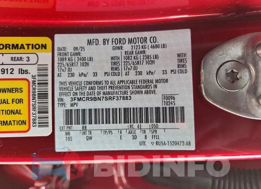 3FMCR9BN7SRF37883 Photo# 13