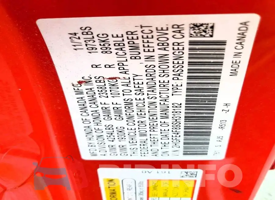 2HGFE4F89SH318182 Photo# 12