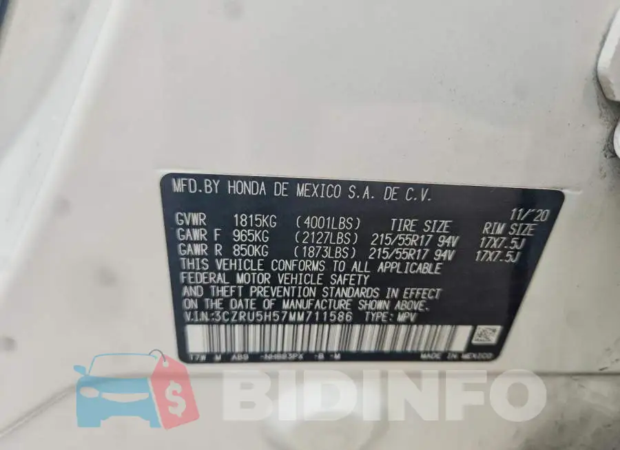 3CZRU5H57MM711586 Photo# 14