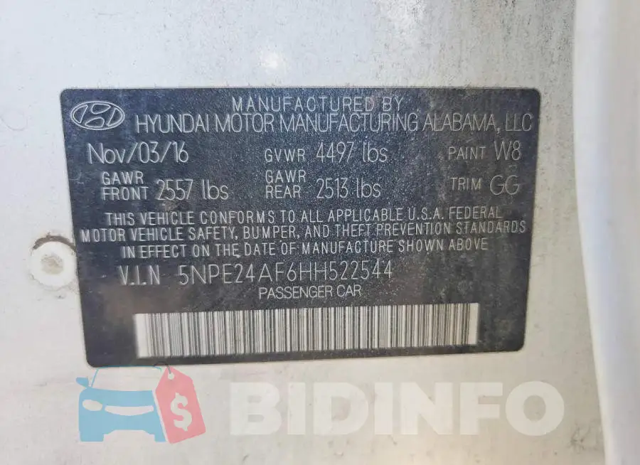 5NPE24AF6HH522544 Photo# 13