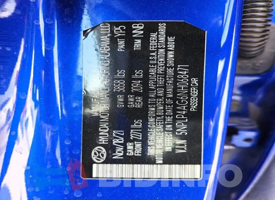5NPLP4AG6NH068471 Photo# 12