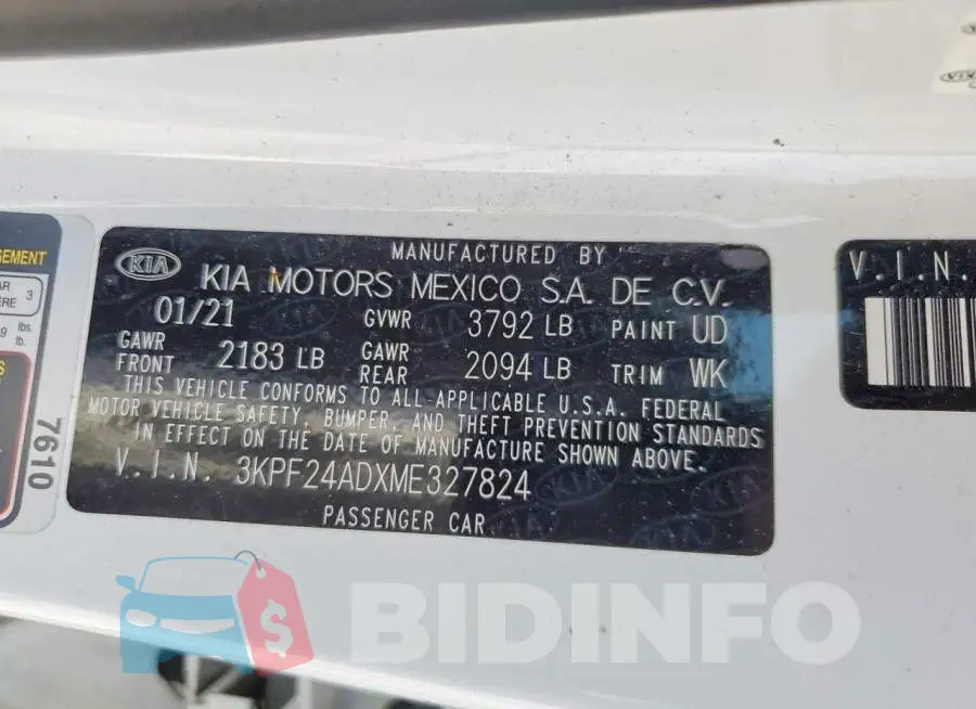 3KPF24ADXME327824 Photo# 12