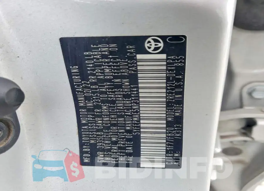 5YFEPMAE5NP311441 Photo# 12