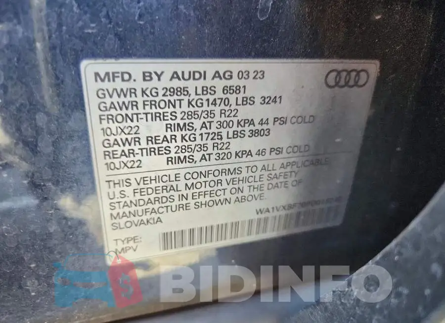 WA1VXBF70PD018240 Photo# 12