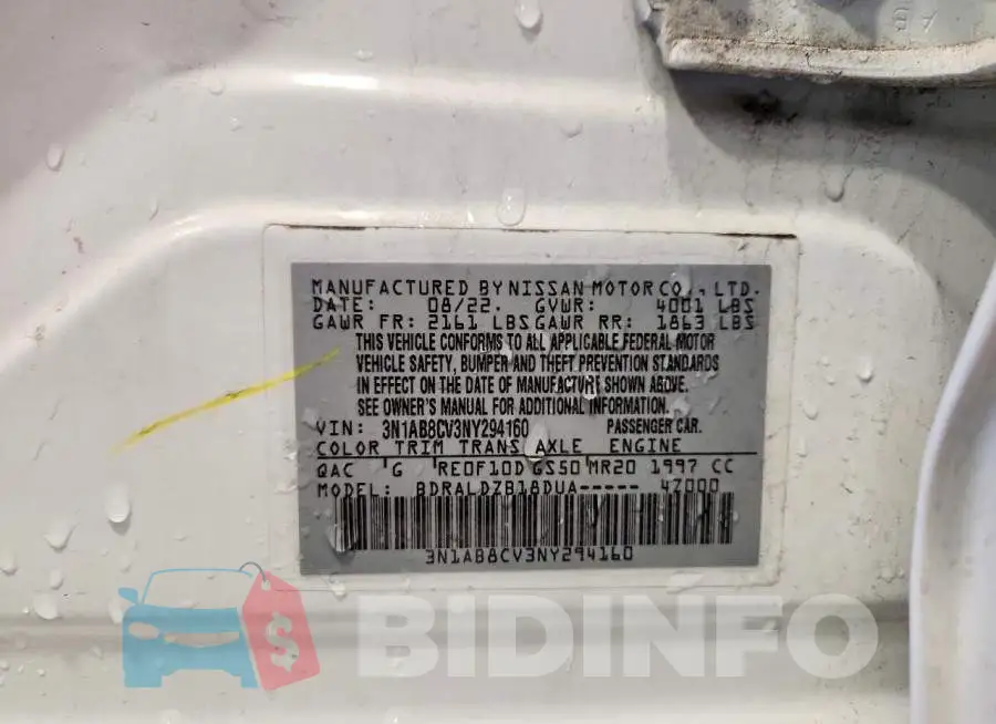 3N1AB8CV3NY294160 Photo# 13