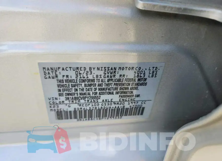 3N1AB8CV8PY299552 Photo# 12