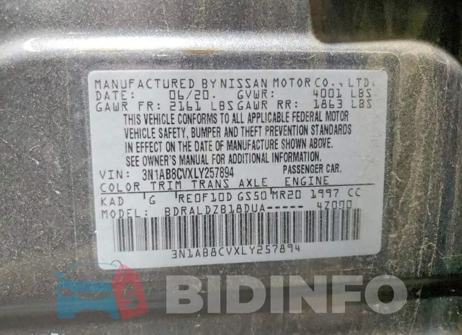 3N1AB8CVXLY257894 Photo# 12