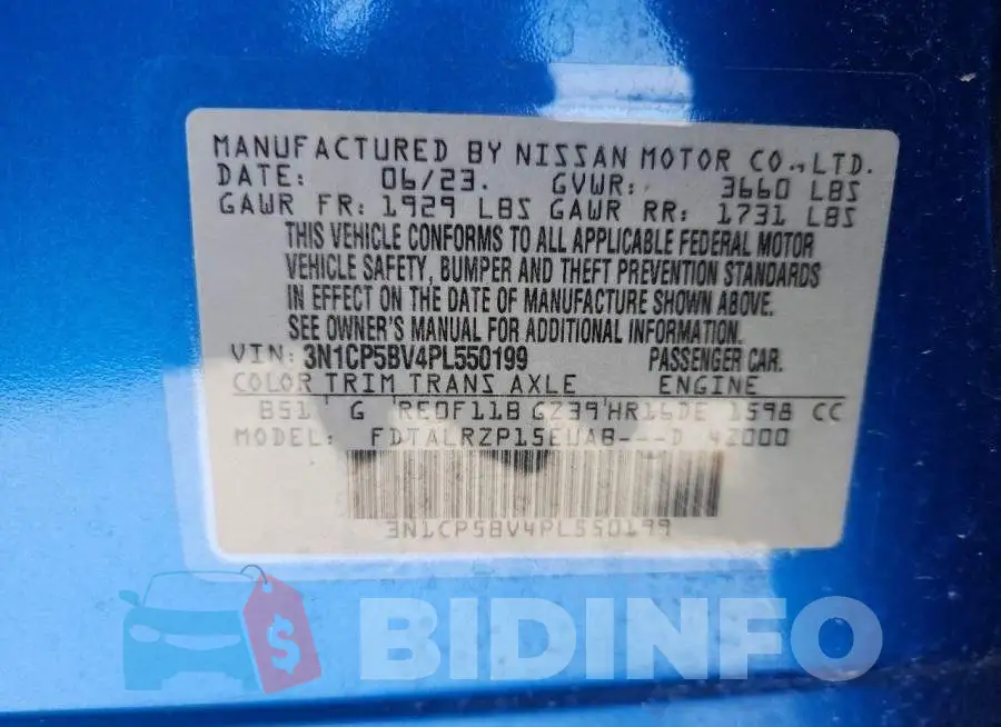 3N1CP5BV4PL550199 Photo# 12