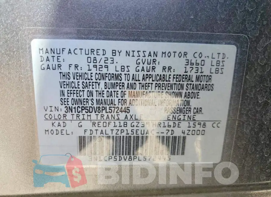 3N1CP5DV8PL572445 Photo# 13