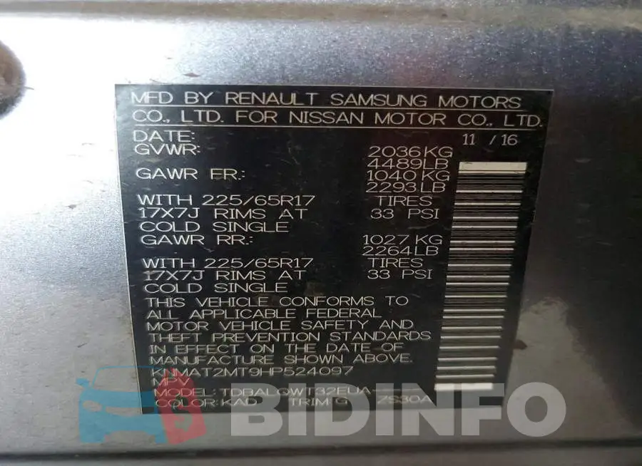 KNMAT2MT9HP524097 Photo# 12