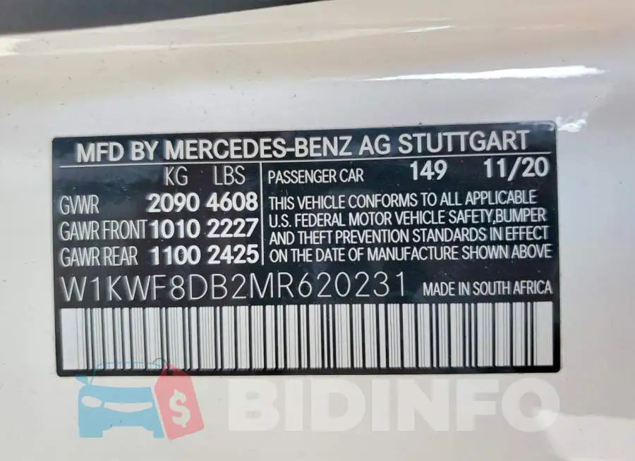W1KWF8DB2MR620231 Photo# 13