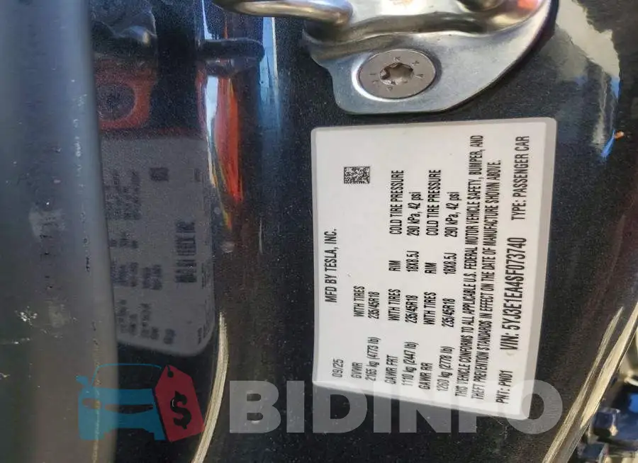 5YJ3E1EA4SF073740 Photo# 12