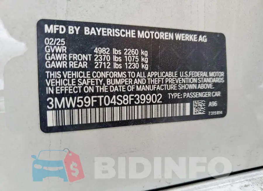 3MW59FT04S8F39902 Photo# 12