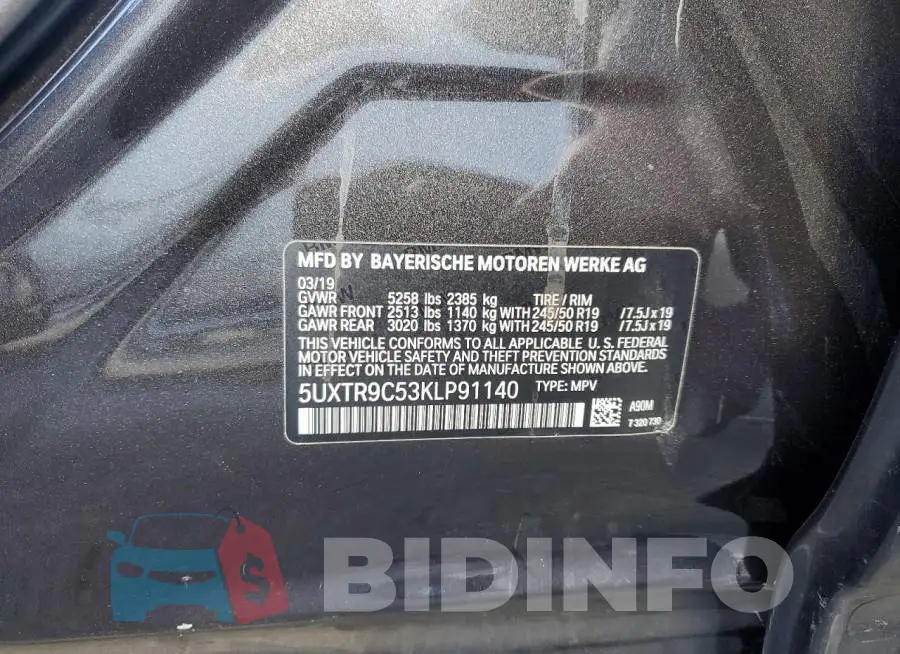 5UXTR9C53KLP91140 Photo# 13