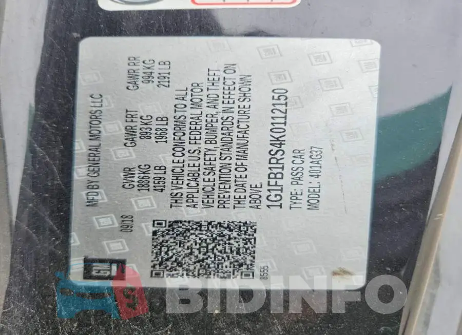 1G1FB1RS4K0112150 Photo# 12