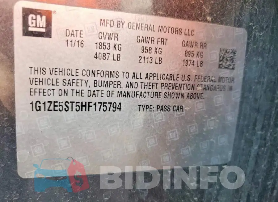 1G1ZE5ST5HF175794 Photo# 12
