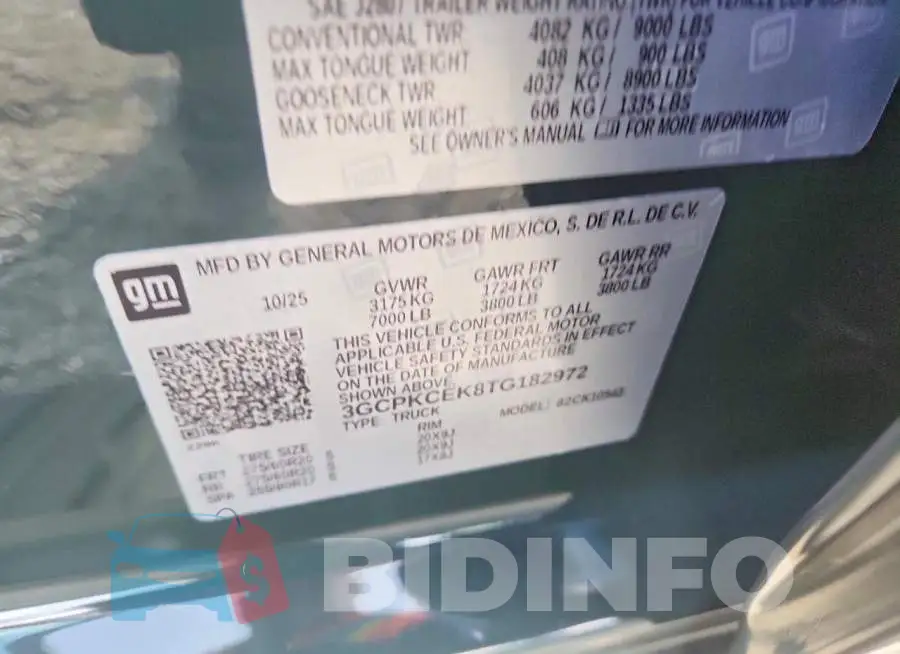 3GCPKCEK8TG182972 Photo# 12