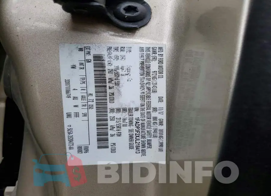 1FADP3F2XJL218413 Photo# 13
