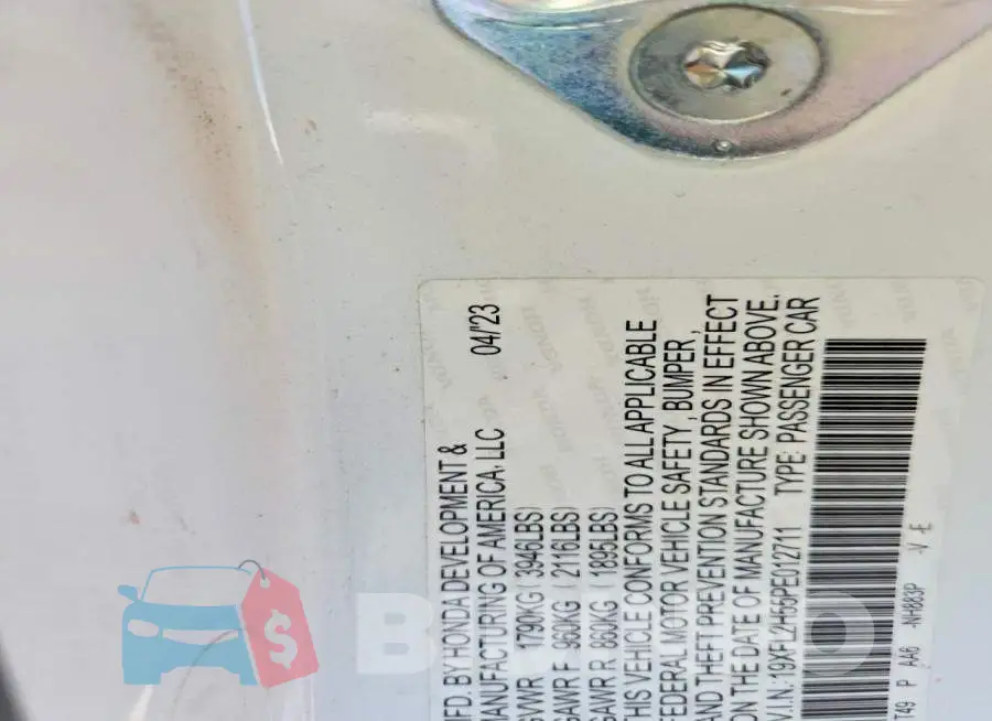 19XFL2H55PE012711 Photo# 12