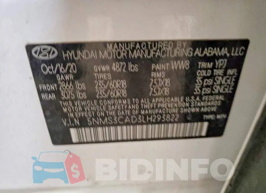 5NMS3CAD3LH293822 Photo# 13