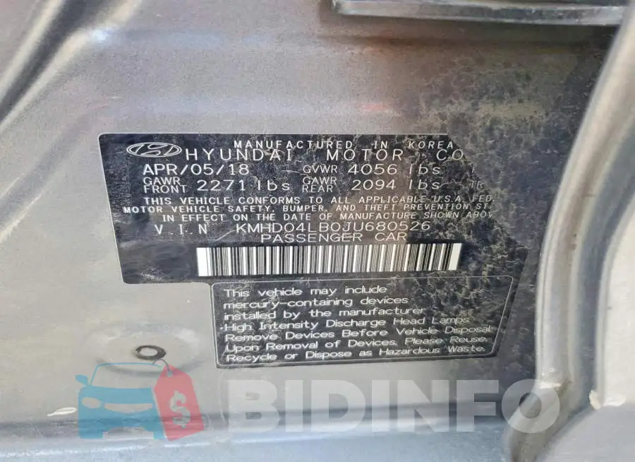 KMHD04LB0JU680526 Photo# 13