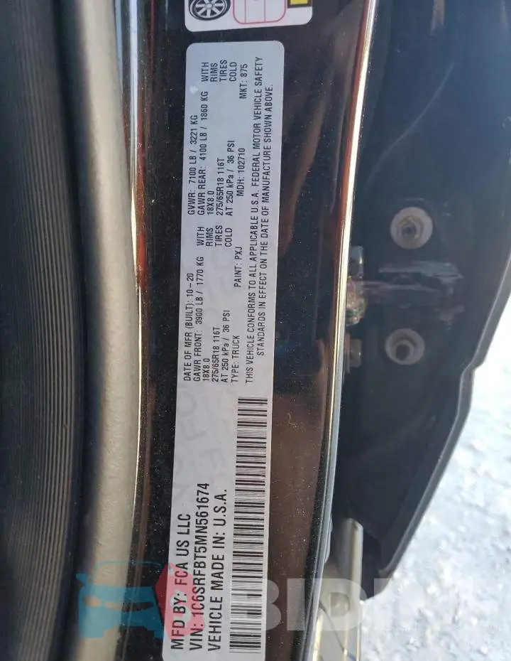 1C6SRFBT5MN561674 Photo# 12
