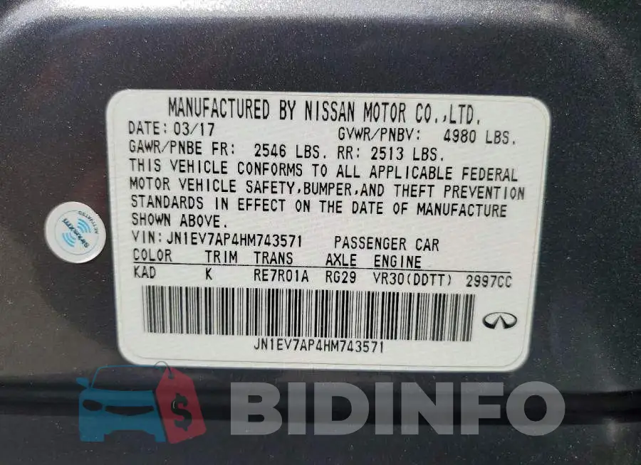 JN1EV7AP4HM743571 Photo# 12