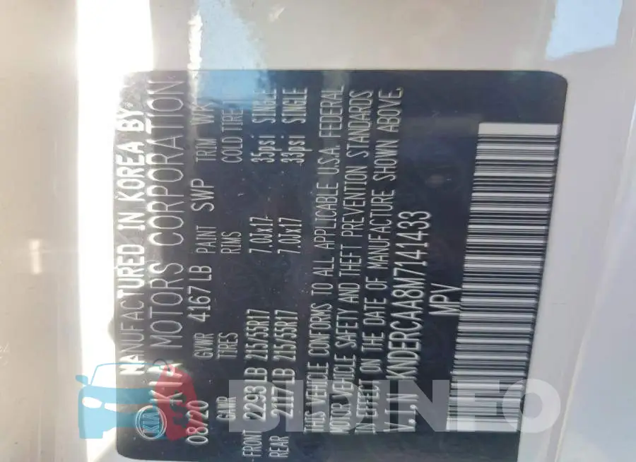 KNDERCAA8M7141433 Photo# 13