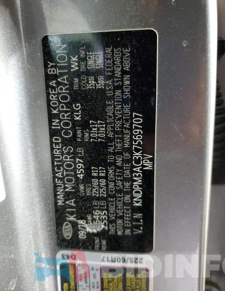 KNDPM3AC3K7569707 Photo# 14