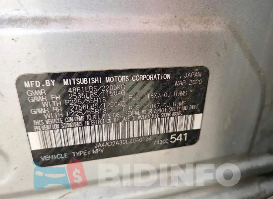 JA4AD2A30LZ040134 Photo# 13