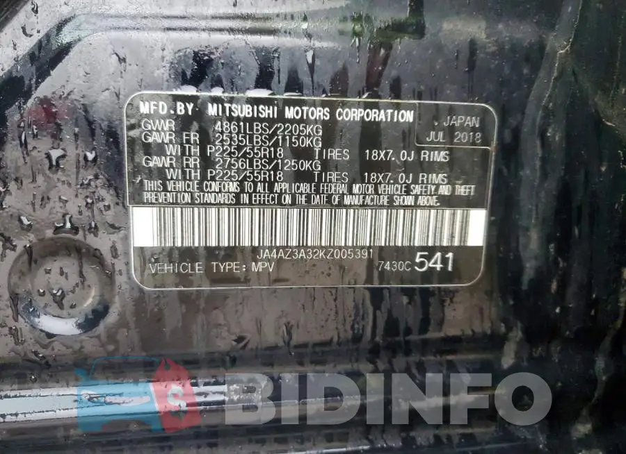 JA4AZ3A32KZ005391 Photo# 13
