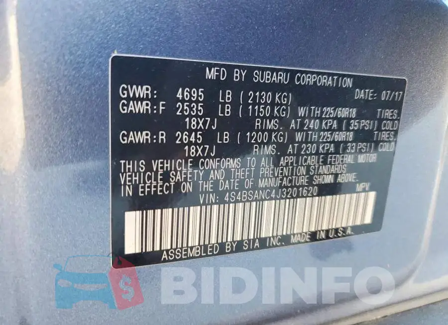 4S4BSANC4J3201620 Photo# 12