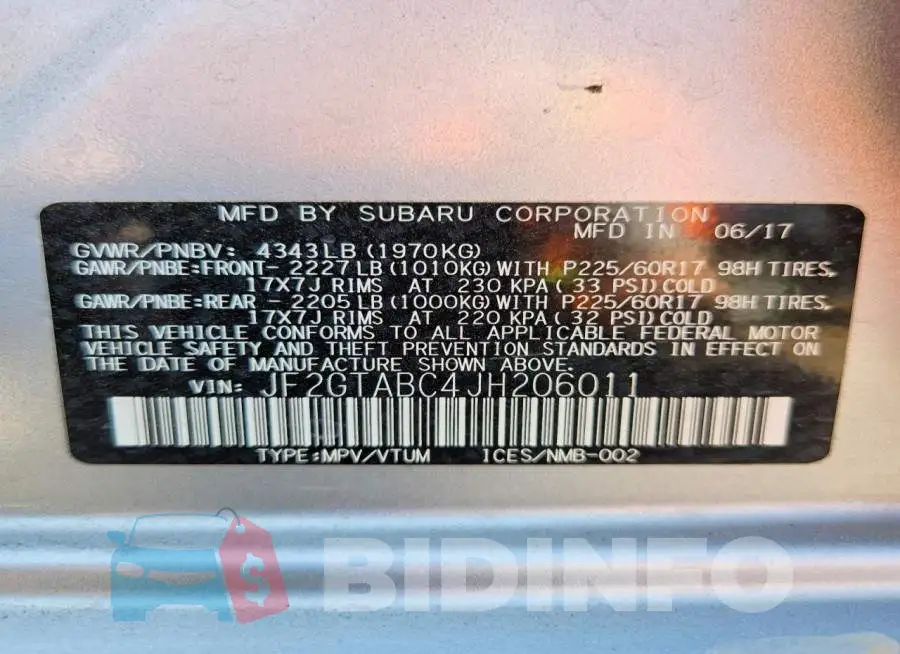 JF2GTABC4JH206011 Photo# 12
