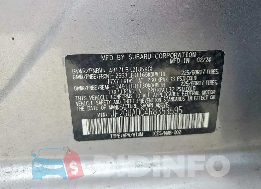 JF2GUADC4R8353595 Photo# 12