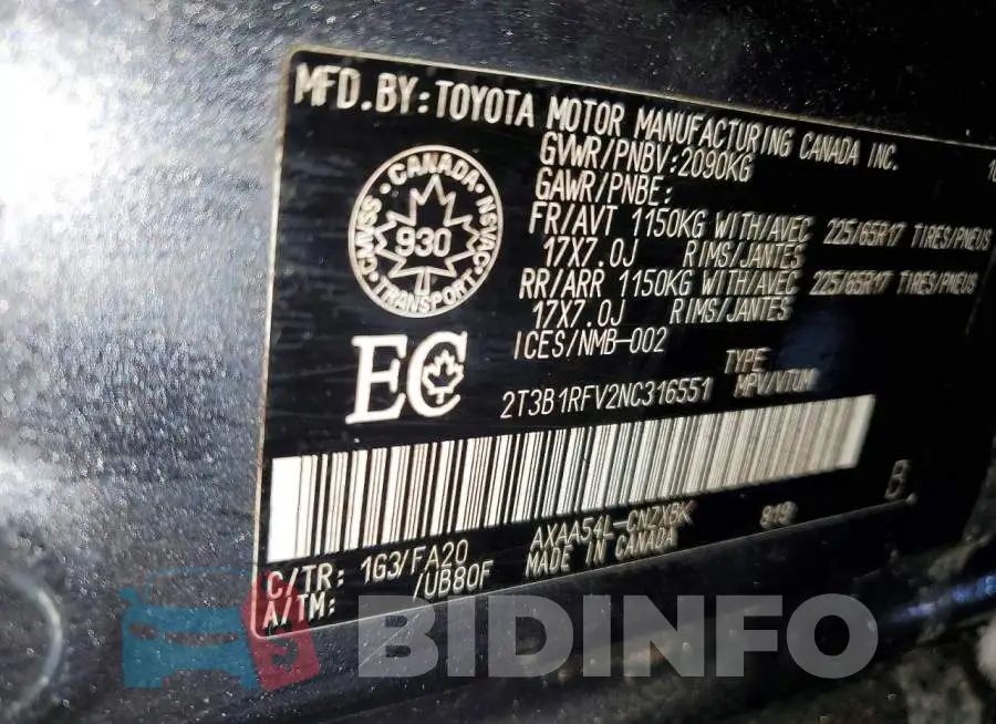 2T3B1RFV2NC316551 Photo# 13