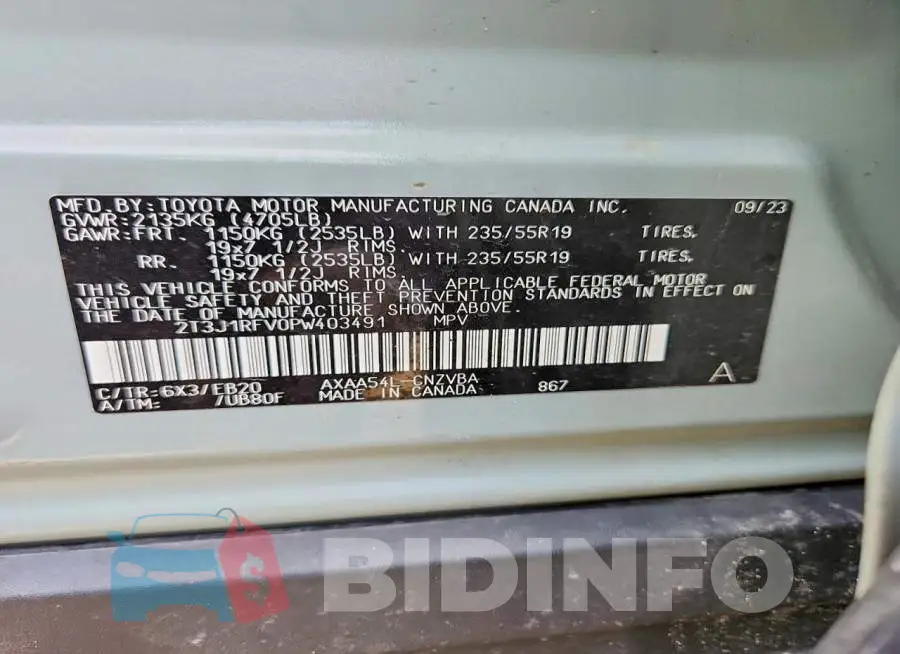 2T3J1RFV0PW403491 Photo# 14
