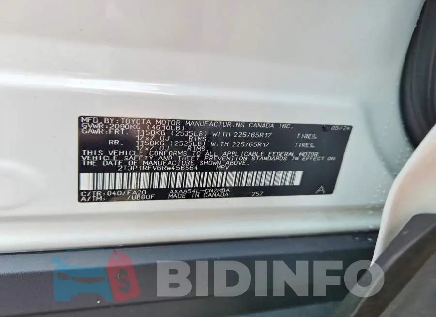 2T3P1RFV6RW456564 Photo# 12